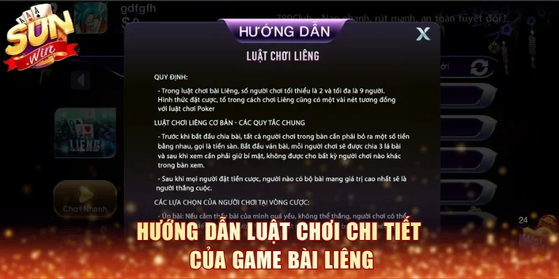 Hướng dẫn luật chơi chi tiết của game bài Liêng